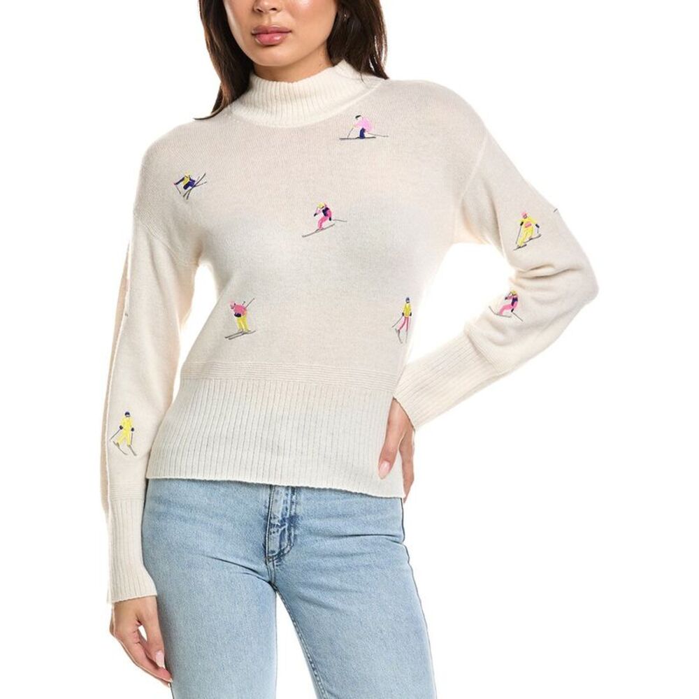 Brodie Cashmere Womens  Multicolor Mini Skier Wool & Cashmere-Blend Sweater,